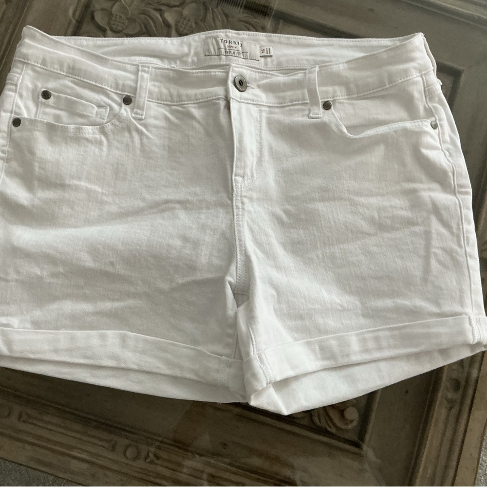 Torrid White Jean Shorts